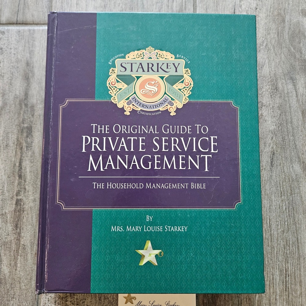 The Original Guide to Private Service Management Mary Louise Starkey SIGNED RARE